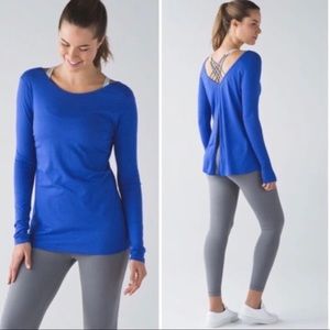 Lululemon Athletica Zen Bender Long sleeve Size 4 Harbor Blue